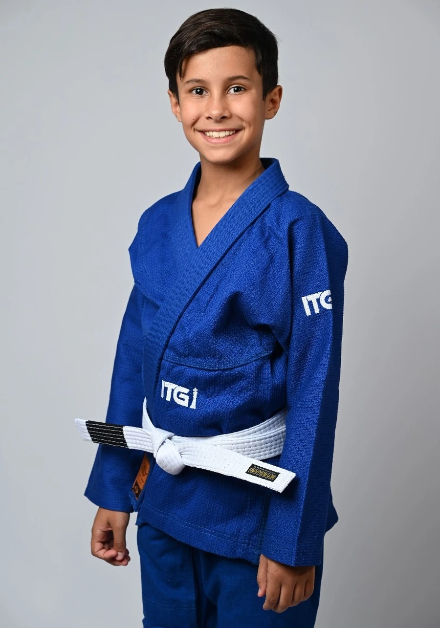 Kimono Infantil In The Guard Xadrez Azul