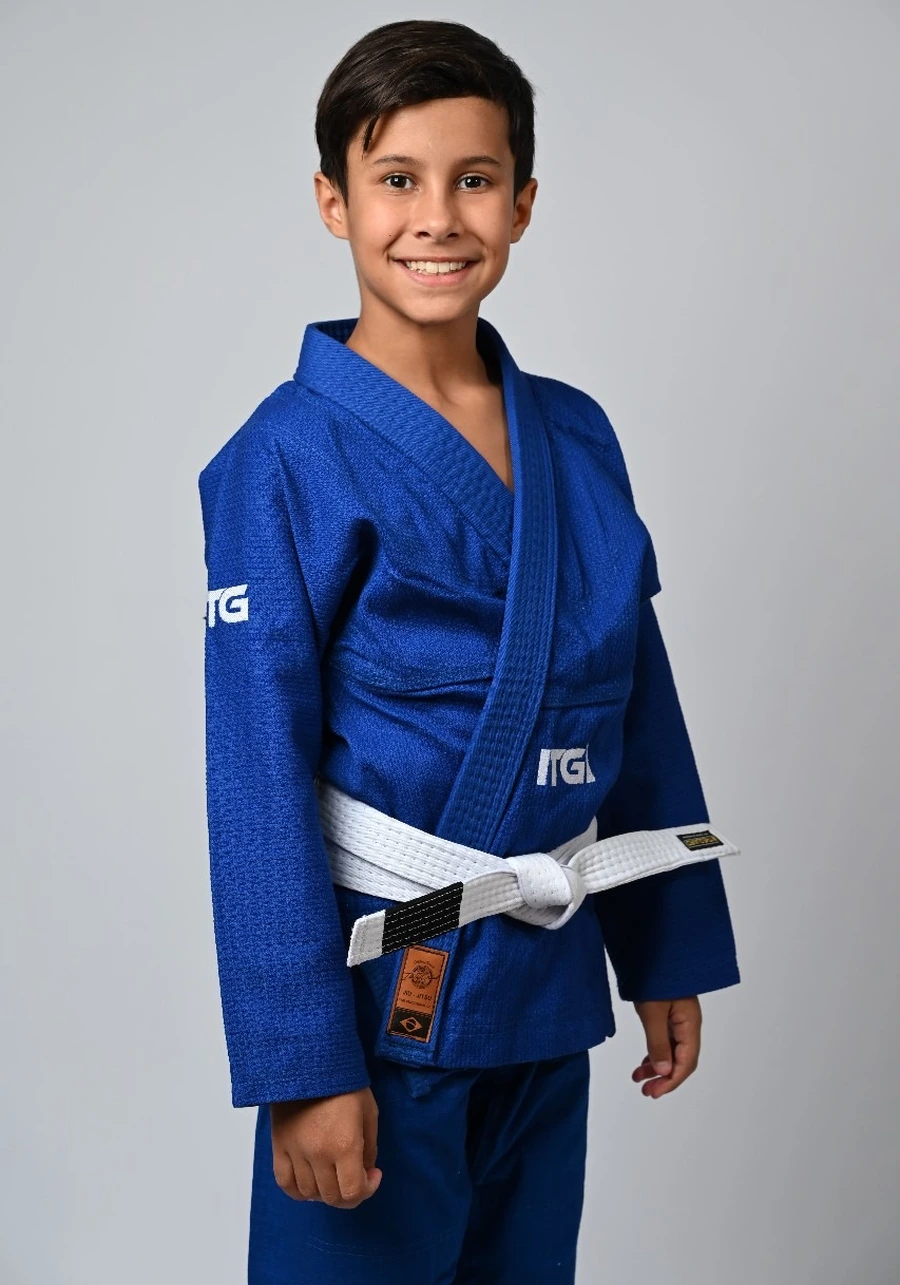 Kimono Infantil In The Guard Xadrez Azul