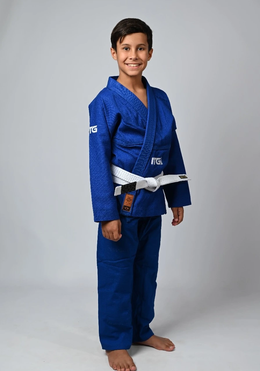 Kimono Infantil In The Guard Xadrez Azul