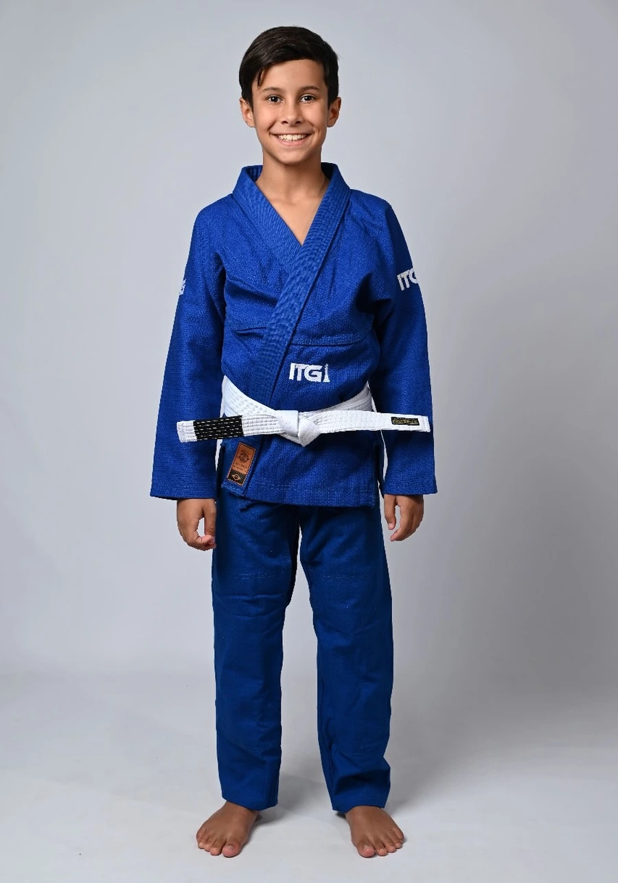 Kimono Infantil In The Guard Xadrez Azul