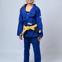 Kimono Infantil Feminino In The Guard Xadrez Azul - imagem 9
