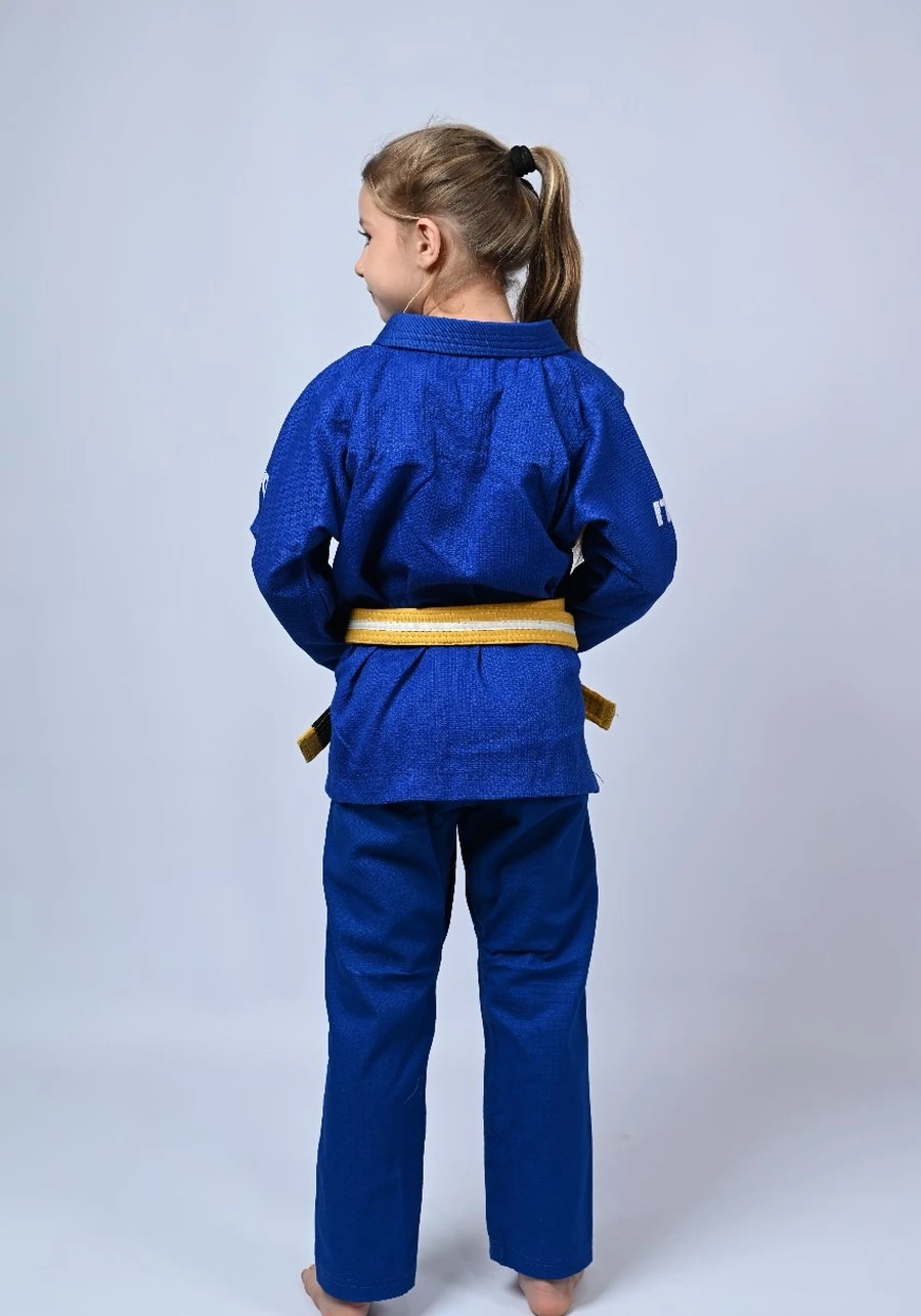 Kimono Infantil Feminino In The Guard Xadrez Azul