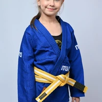 Kimono Infantil Feminino In The Guard Xadrez Azul - imagem 8