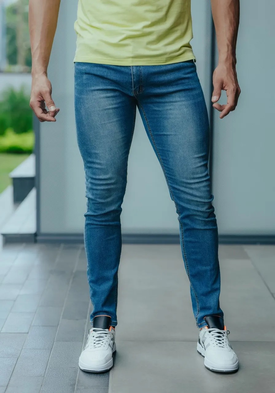 Calça Jeans Masculina Slim Azul