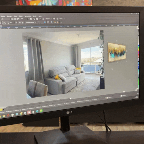 Visualize sua parede transformada com um lindo quadro