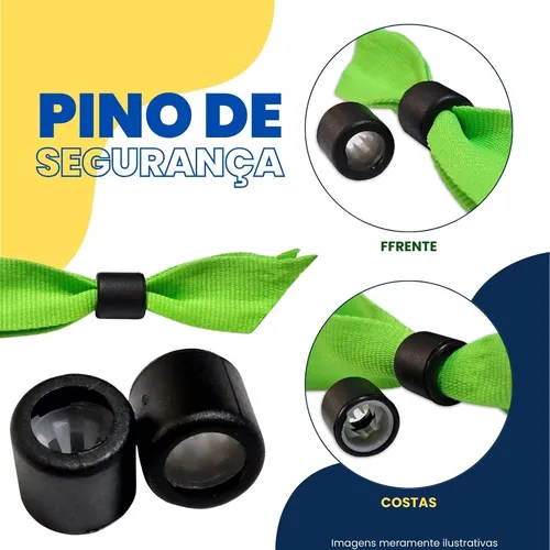 Pino de Segurança Redondo para fita de 15 mm a 20 mm - 50 unidades