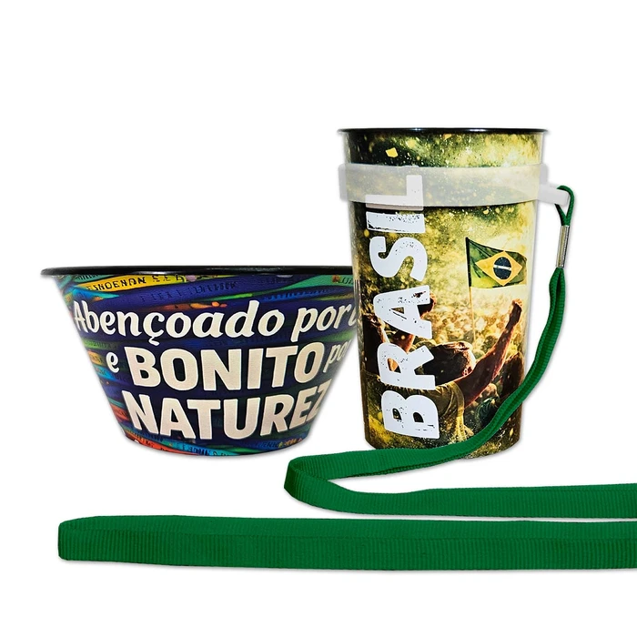 Kit Bowl + Copo  + Cordão  com Suporte de Silicone