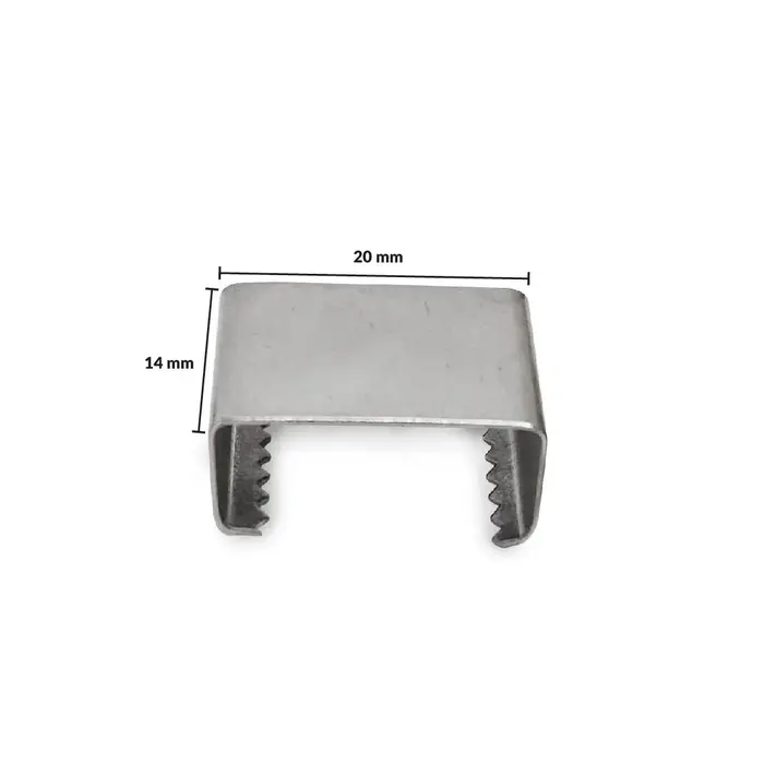 Chapa Dentada para fechamento de cordão - 100 Unidades