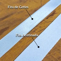 Fita Acetinada Alvejada com 50 metros - Branca - imagem 3