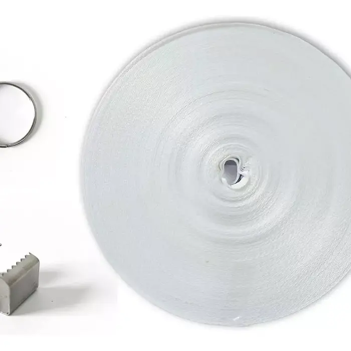 Kit 1 Fita acetinada 50m + 100 Chapas Dentadas + 100 Argolas