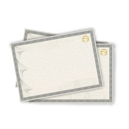 Papel Moeda Cinza com Brasão Hot Stamping Dourado