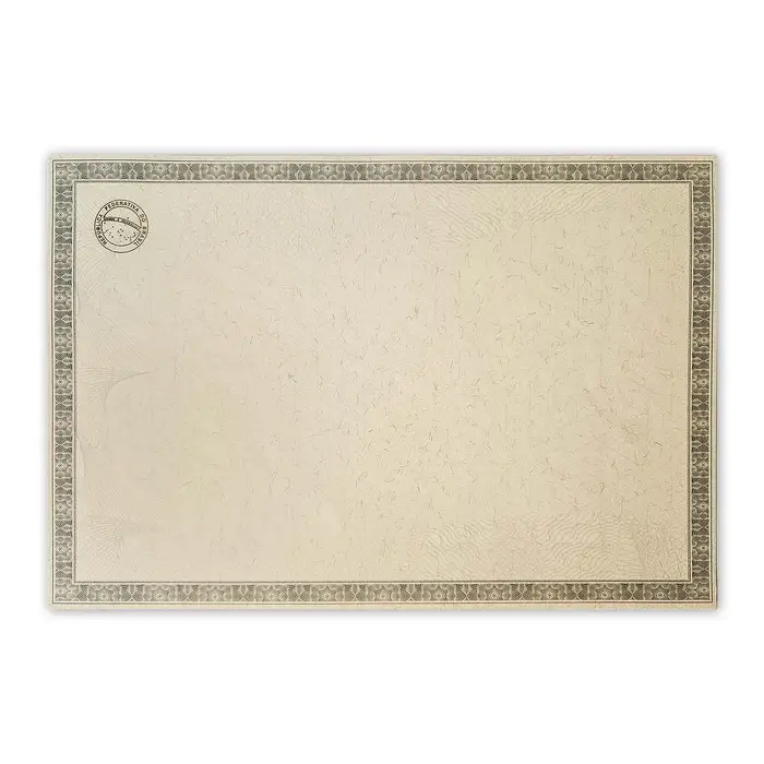 Papel Moeda Cinza com Brasão Hot Stamping Dourado