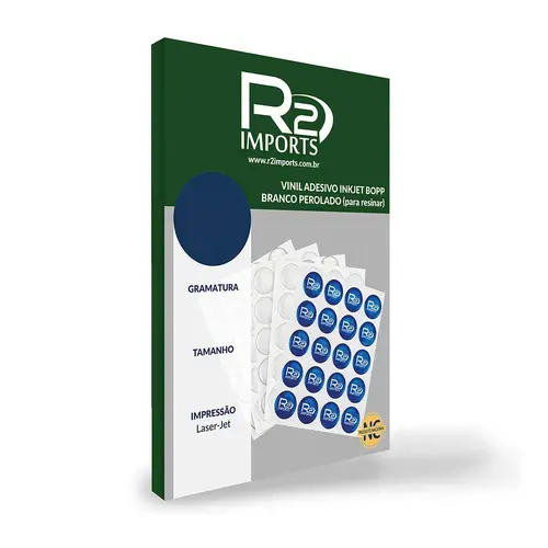 Vinil Adesivo InkJet 140g BOPP - Branco Perolado