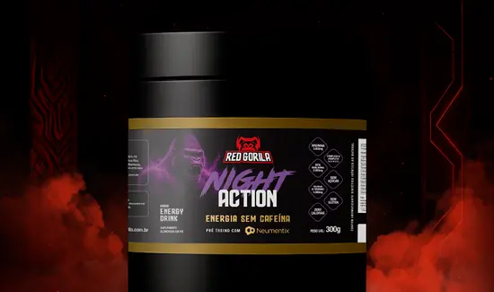 Night Action: o suplemento sem cafeína para treinar à noite com foco e recuperação máxima
