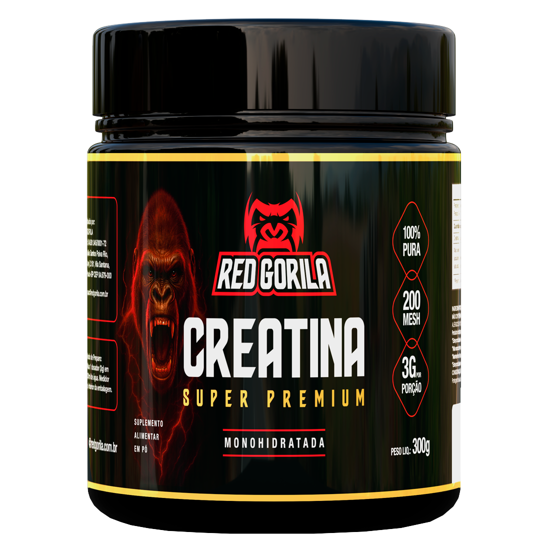 Creatina Super Premium Monohidratada 300g - Red Gorila - imagem 1