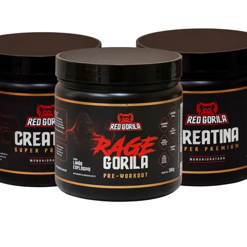 Combo Gorila Força Bruta - 2 Creatinas + Rage