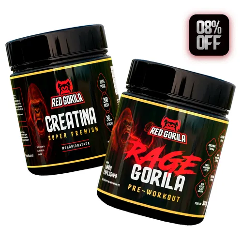 Combo Gorila Força Bruta - 2 Creatinas + Rage