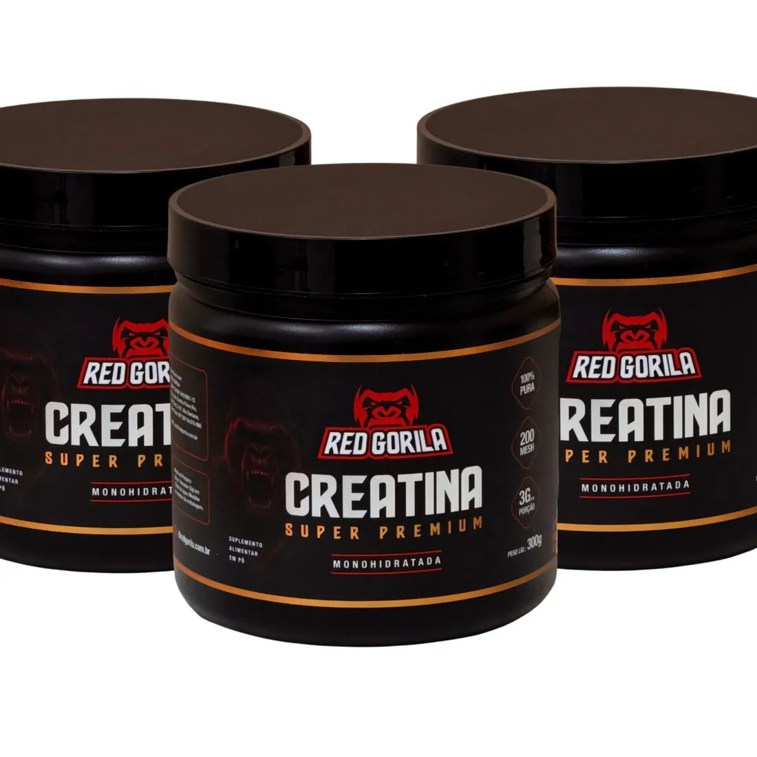 Combo 3x Creatina Monohidratada 300g | Pack Força Máxima