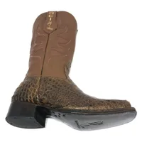 Bota Texana Reizinho Premium de Couro Legítimo de Jacaré Tabaco LIMITED EDITION - Cano Alto, Bico Quadrado - Solado de Couro Artesanal | Reizinho Botas - imagem 7