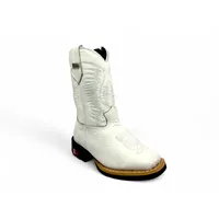 Bota Infantil de Couro Bovino Branco | Reizinho Botas - imagem 1