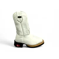 Bota Infantil de Couro Bovino Branco | Reizinho Botas - imagem 6
