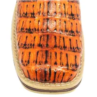 Bota Texana Reizinho Premium de Couro Legítimo de Jacaré Volcano LIMITED EDITION - Cano Alto, Bico Quadrado - Solado Jump - imagem 3