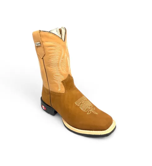 Bota Infantil de Couro Bovino Bufalada Caramelo | Reizinho Botas