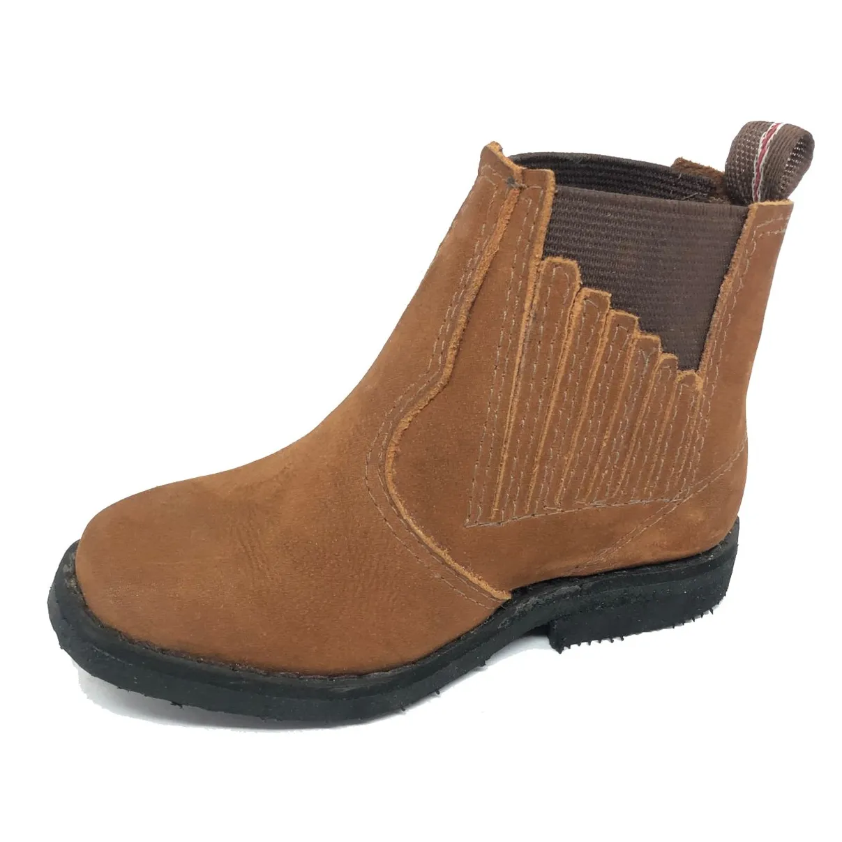 Botina Infantil Bufalada Caramelo - Cano Curto, Bico Quadrado, Solado Flex