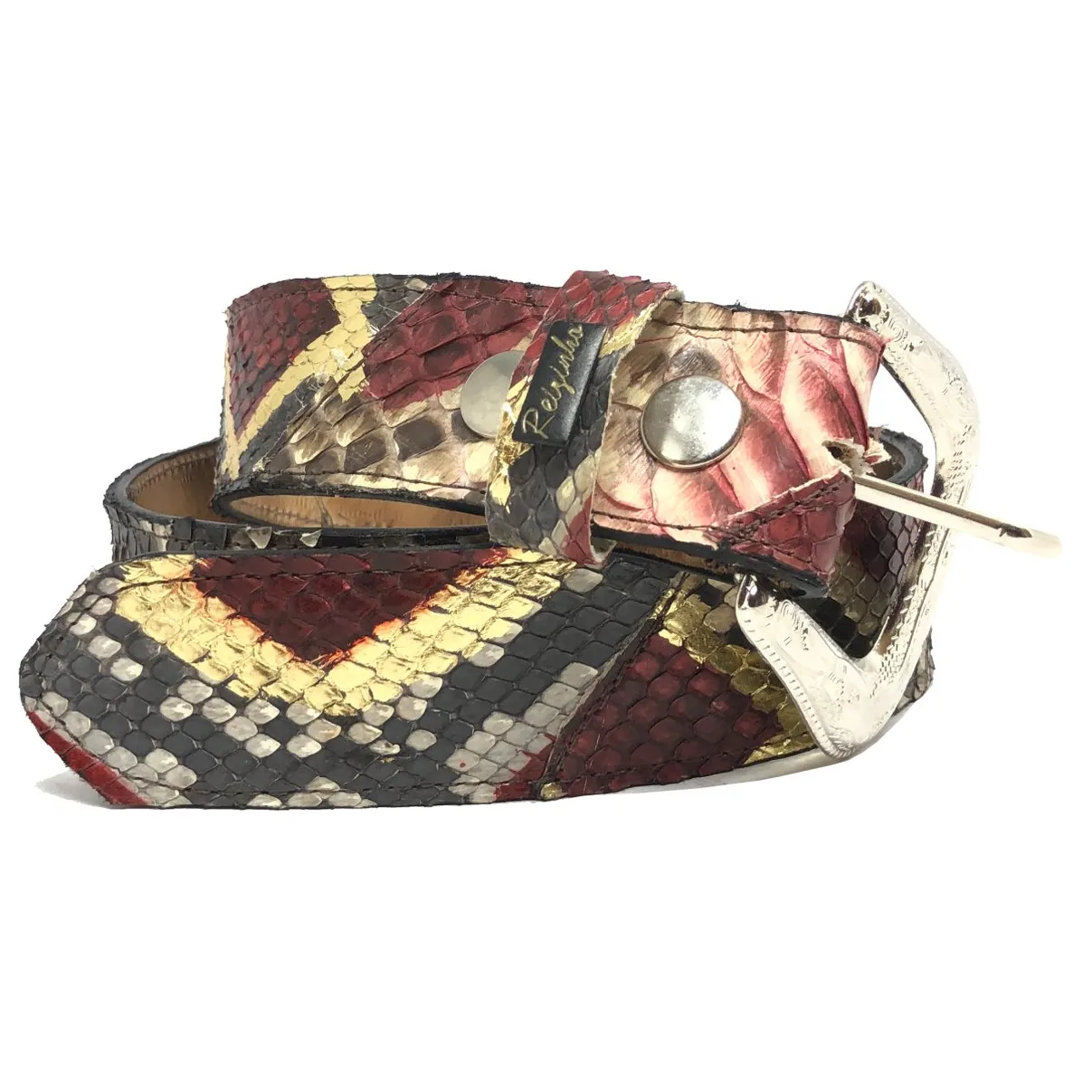 CINTO DE COURO LEGÍTIMO DE COBRA PYTHON HANDCRAFT MAGIC