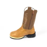 Bota Infantil de Couro De Barriga de Avestruz Conhaque | Reizinho Botas - imagem 6