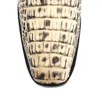 Sapato SOCIAL Reizinho Premium de Couro de Jacaré Desert Quest LIMITED EDITION - Cano Curto, Bico Quadrado Médio - Solado de Couro Artesanal - imagem 4