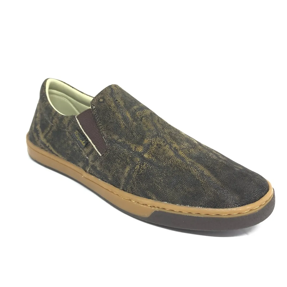 Tenis Casual Reizinho Premium de Couro Legítimo de Elefante Yellowstone LIMITED EDITION - Cano Curto, Bico Quadrado Redondo - Solado Sneaker