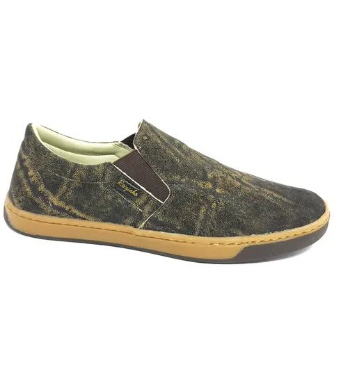 Tenis Casual Reizinho Premium de Couro Legítimo de Elefante Yellowstone LIMITED EDITION - Cano Curto, Bico Redondo - Solado Sneaker