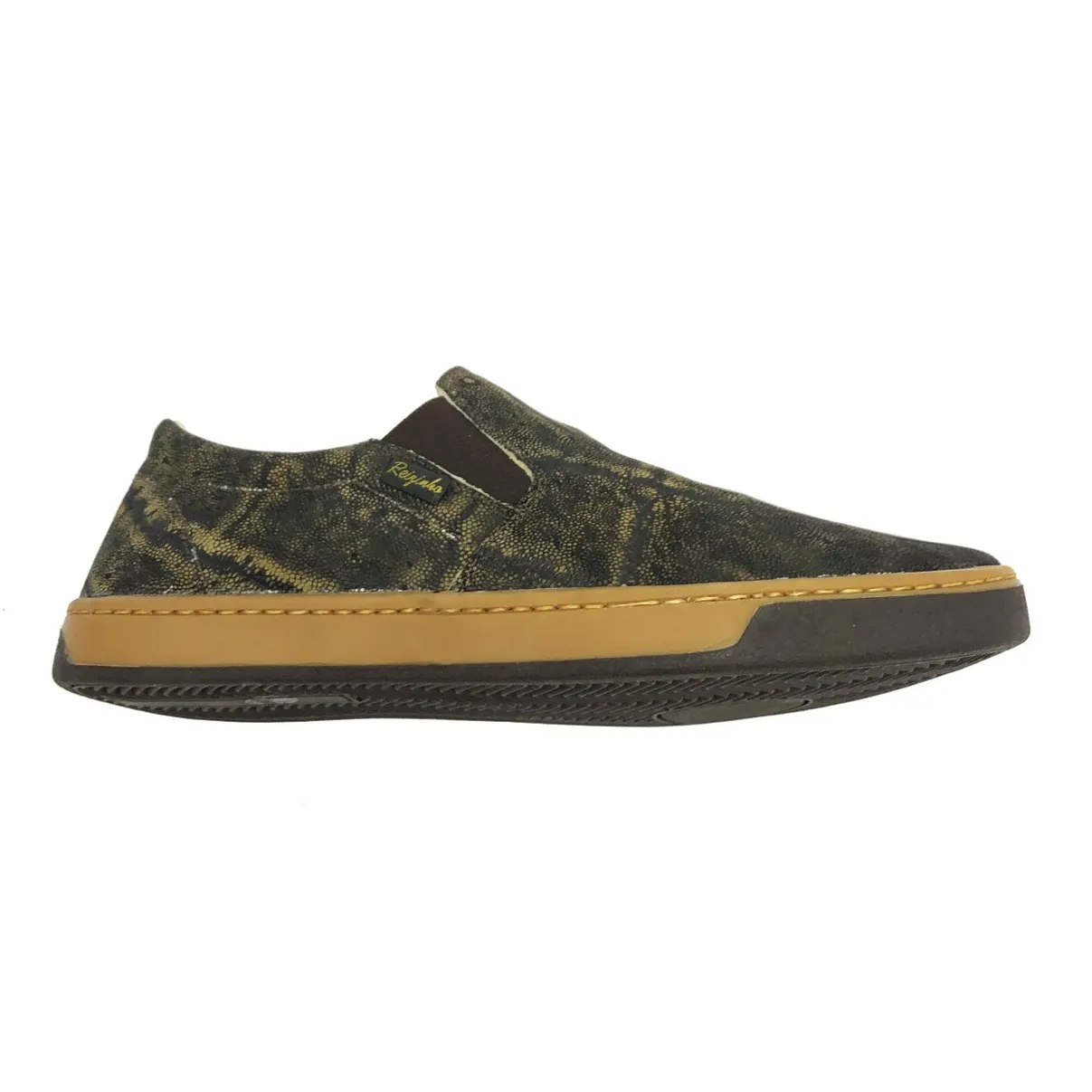 Tenis Casual Reizinho Premium de Couro Legítimo de Elefante Yellowstone LIMITED EDITION - Cano Curto, Bico Quadrado Redondo - Solado Sneaker