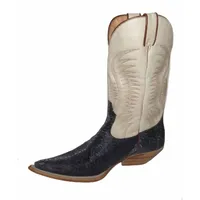 Bota de Arraia Rainha Blue Sky - CANO ALTO, BICO FINO, ​SOLADO DE COURO ARTESANAL - imagem 3