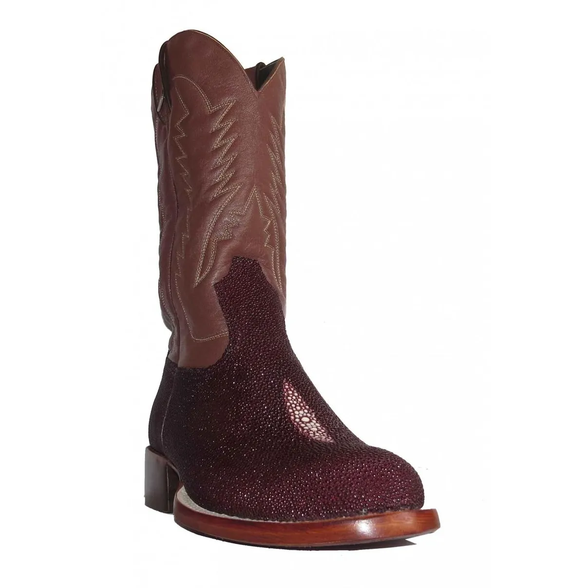 Bota de Arraia Vinho - CANO ALTO, BICO REDONDO, ​SOLADO DE COURO ARTESANAL