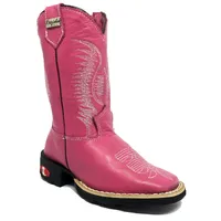Bota Infantil de Couro Bovino Rosa | Reizinho Botas - imagem 1