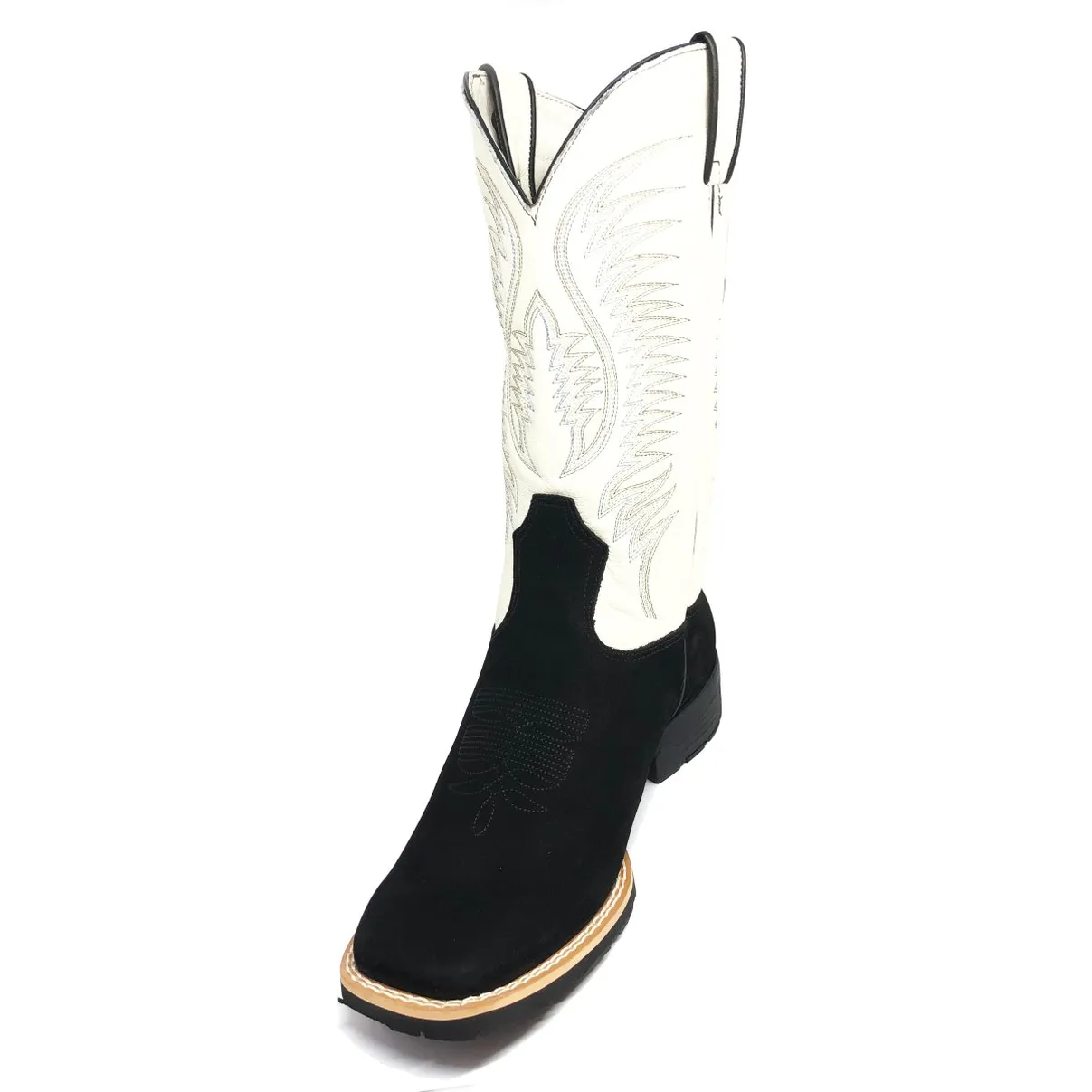 Bota Bufalada Preta - Cano Alto, Bico Quadrado, Solado Flex Comfort