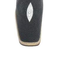 Bota de Arraia Preta - Cano Alto, Bico Quadrado, Solado X-Flex Artesanal - imagem 3