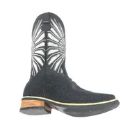 Bota de Arraia Preta - Cano Alto, Bico Quadrado, Solado X-Flex Artesanal - imagem 6