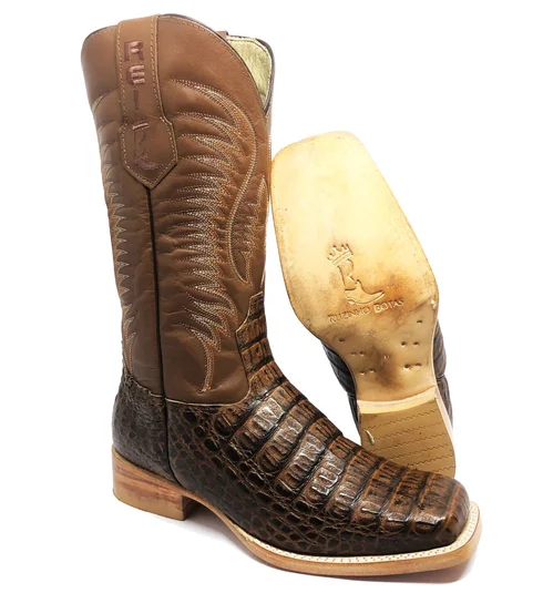 Bota Texana de Couro de Jacaré Tabaco Limited Edition | Linha Premium | Reizinho Botas