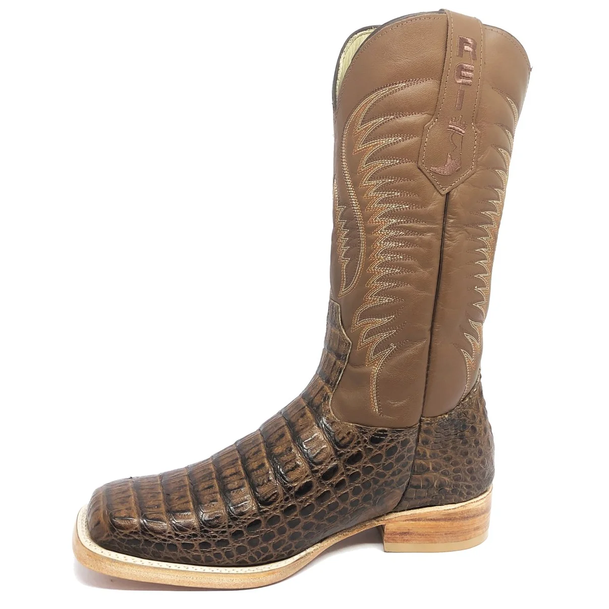 Bota Texana em Couro de Jacaré Tabaco | Limited Edition Reizinho Premium