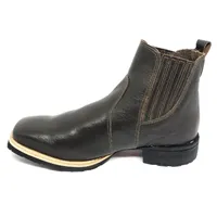 Bota Texana De Couro Bovino Marrom Café - Cano Curto Elástico, Bico Quadrado - Solado Flex Comfort - imagem 3