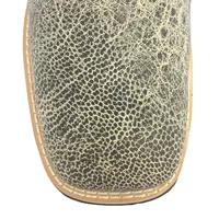 Bota de Barriga de Avestruz Ice Gray - Cano Alto, Bico Quadrado, Solado Flex Comfort - imagem 4