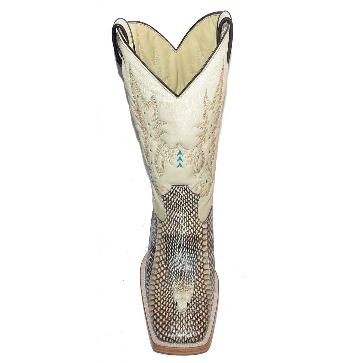 Bota de Cobra Naja Natural com Cabeça