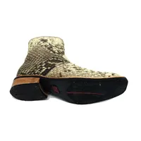 Bota de Cobra Python Natural - Cano Curto, Bico Quadrado, Solado X-Flex Artesanal - imagem 3