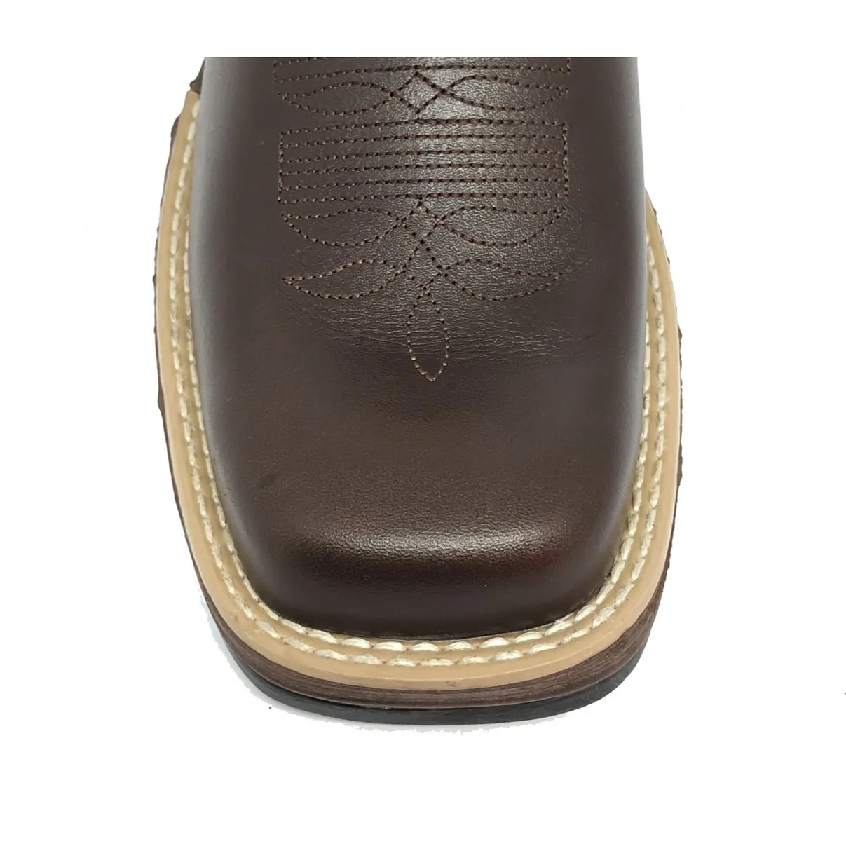 Bota de Couro Bovino Marrom - CANO CURTO, BICO QUADRADO, SOLADO JUMP