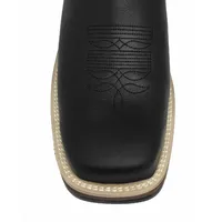 Bota de Couro Bovino Preto Fosco - CANO MÉDIO, BICO QUADRADO, SOLADO JUMP - imagem 3