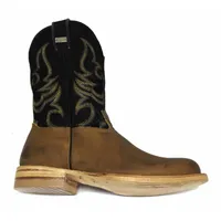 Bota De couro bovino Bufalada Caramelo Envelhecida - CANO ALTO, BICO REDONDO, ​SOLADO DE COURO ARTESANAL - imagem 2