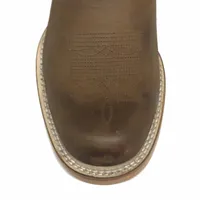 BOTA DE COURO BOVINO BUFALADA CARAMELO ENVELHECIDA - CANO MÉDIO, BICO REDONDO, ​SOLADO DE COURO ARTESANAL - imagem 3